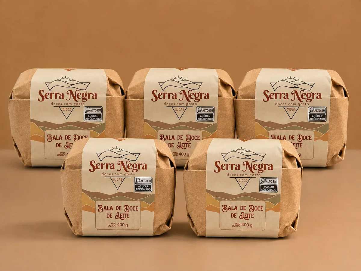 5 pacotes de Bala de Doce de Leite Serra Negra 400g