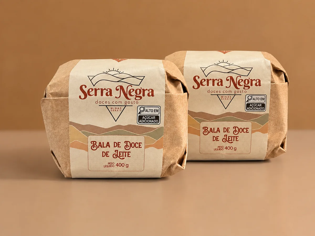 2 pacotes de Bala de Doce de Leite Serra Negra 400g
