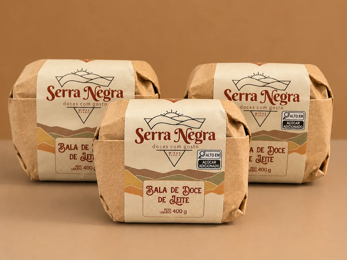3 pacotes de Bala de Doce de Leite Serra Negra 400g